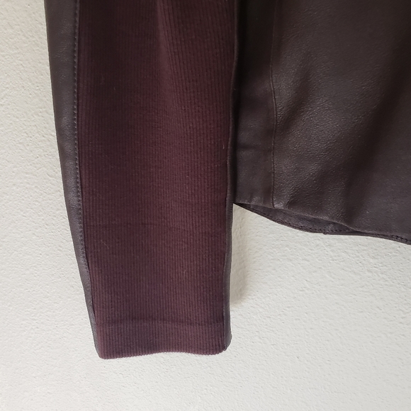 T Tahari Drape Moto Jacket - Picture 10 of 11